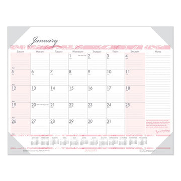 House of Doolittle™ Recycled Monthly Desk Pad Calendar, Breast Cancer Awareness Artwork, 22 X 17, Black Binding-corners,12-month (jan-dec): 2022 freeshipping - TVN Wholesale